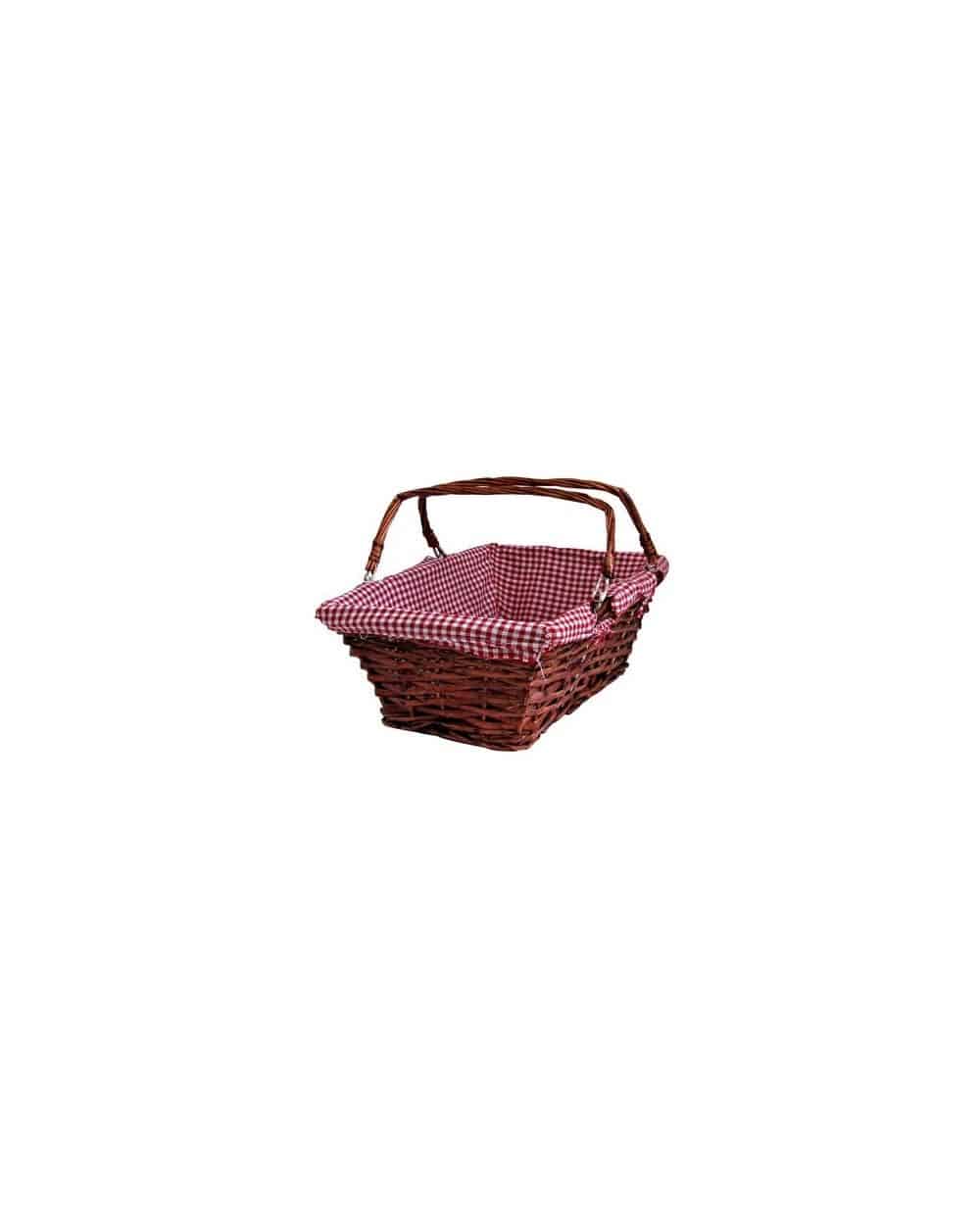 Panier à carreaux vichy avec 2 anses