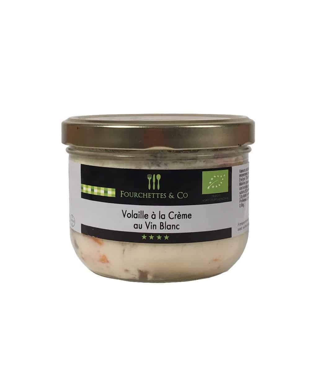 Volaille à la crème au vin blanc Bio 380g