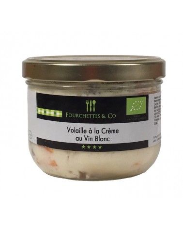 Volaille à la crème au vin blanc Bio 380g