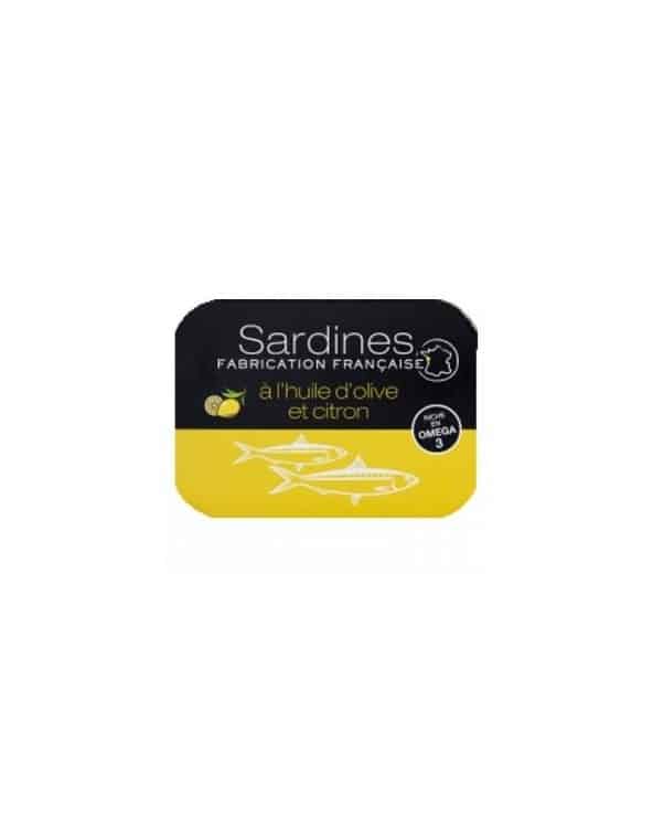 Sardines à l'huile d'olive vierge extra et au citron 115g