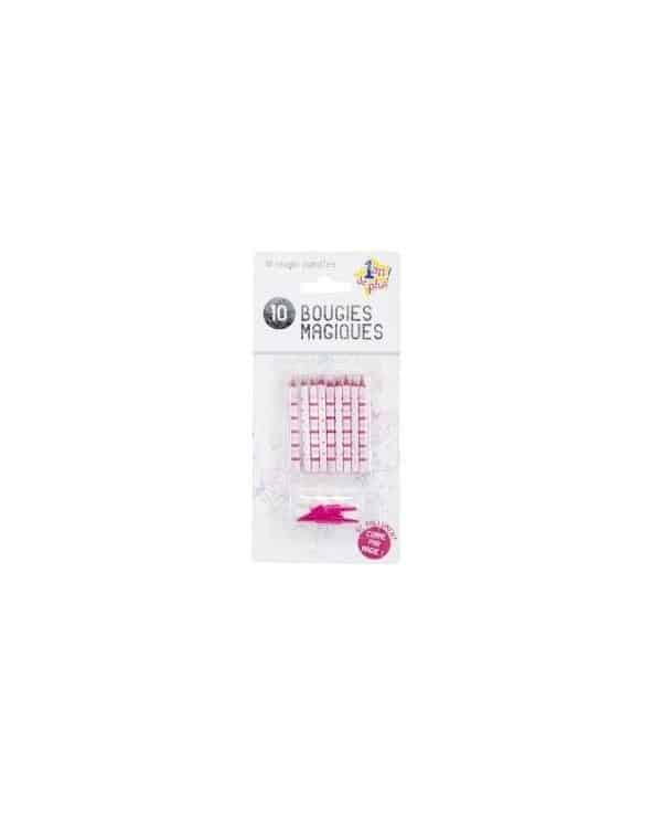 10 Bougies Magiques Rose