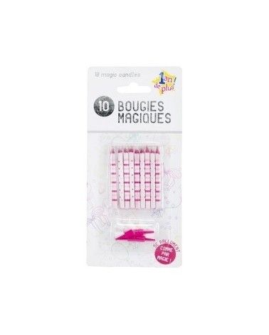 10 Bougies Magiques Rose