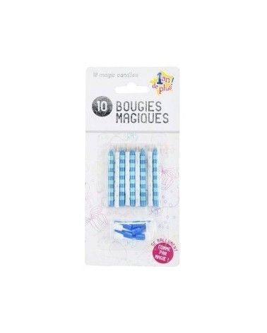 10 Bougies Magiques Bleu