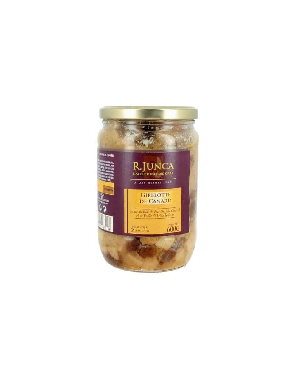 Gibelotte de canard sauce foie gras et sa poêlée de petits raisins 600g