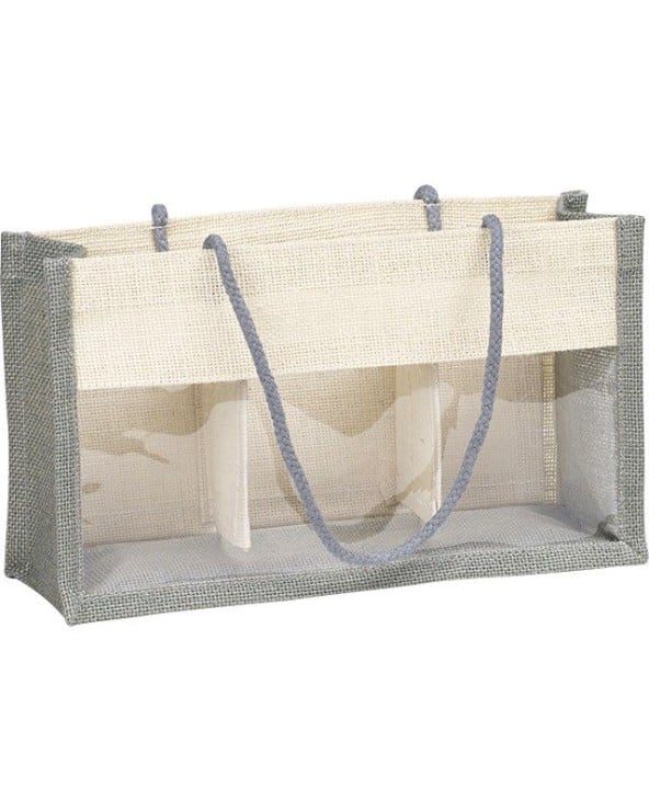 Sac en toile de jute gris