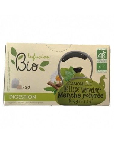 Tisane Digestive Bio - menthe réglisse pour la digestion - 200g ou 2 kg