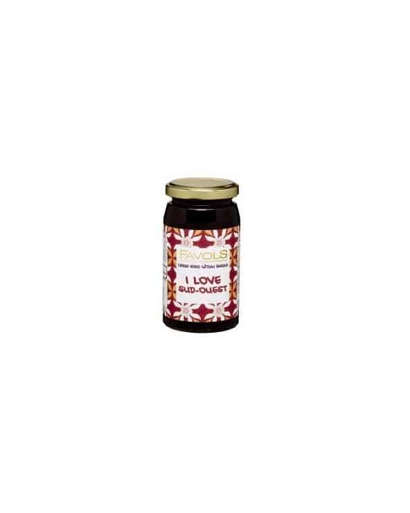 Confiture I love Sud-Ouest de cerises noires au gâteau basque 260g