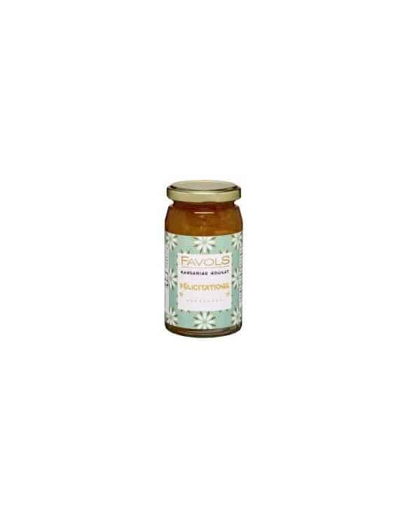 Confiture Félicitations de mandarine au nougat 260g