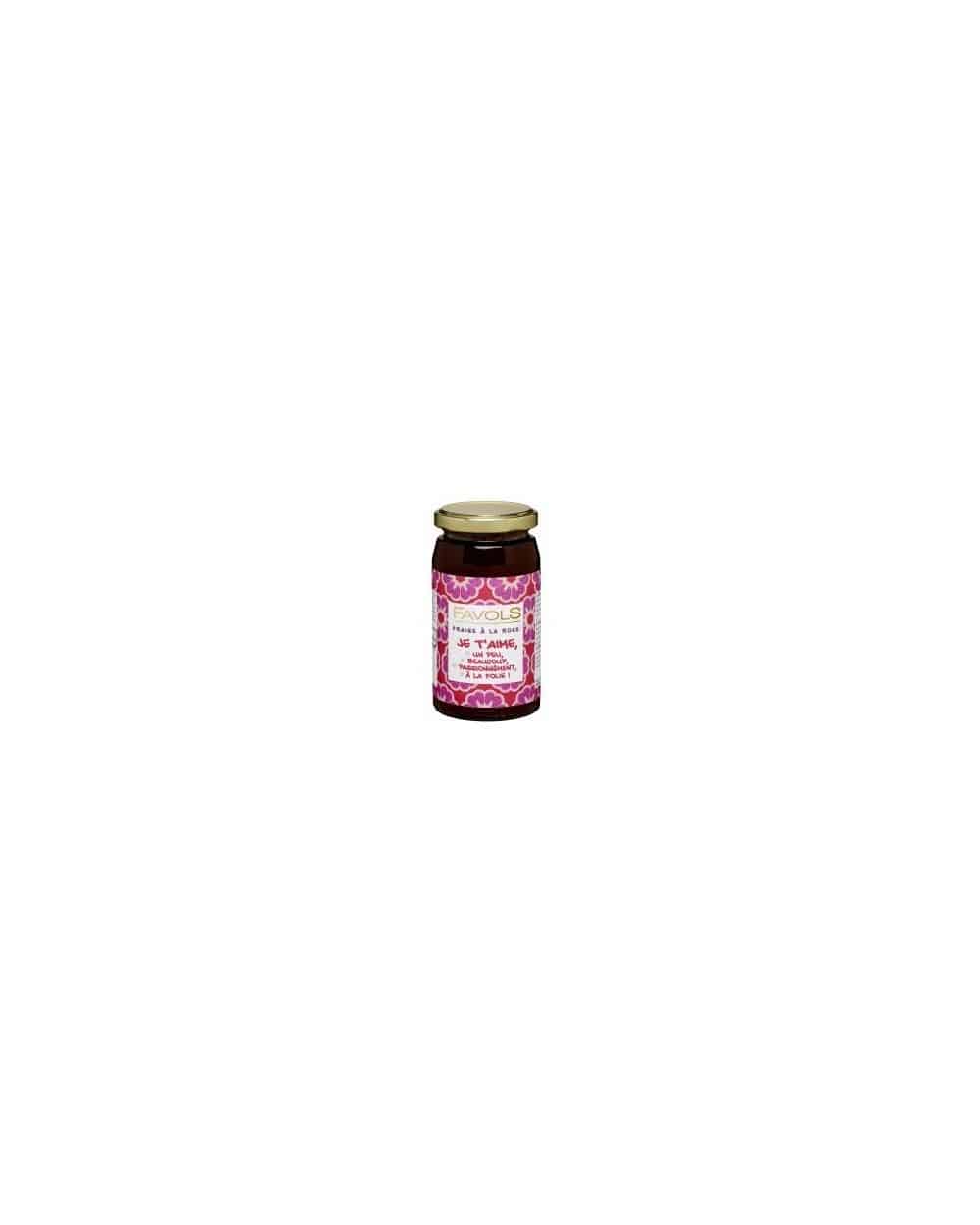 Confiture Je t'aime de Fraise à la Rose  260g