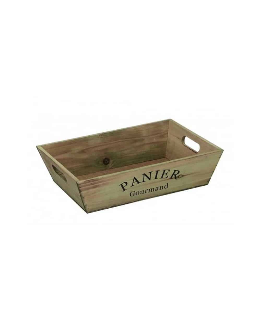 Corbeille en Bois "Panier Gourmand"