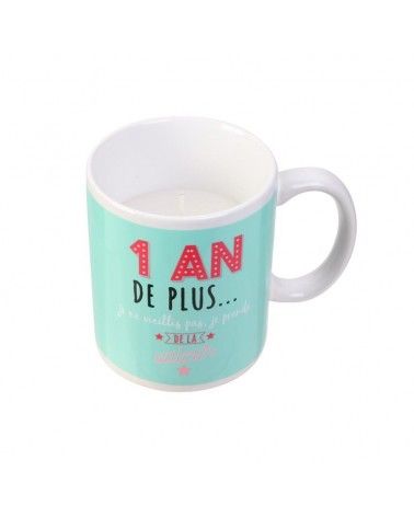 Bougie parfumée mug anniversaire