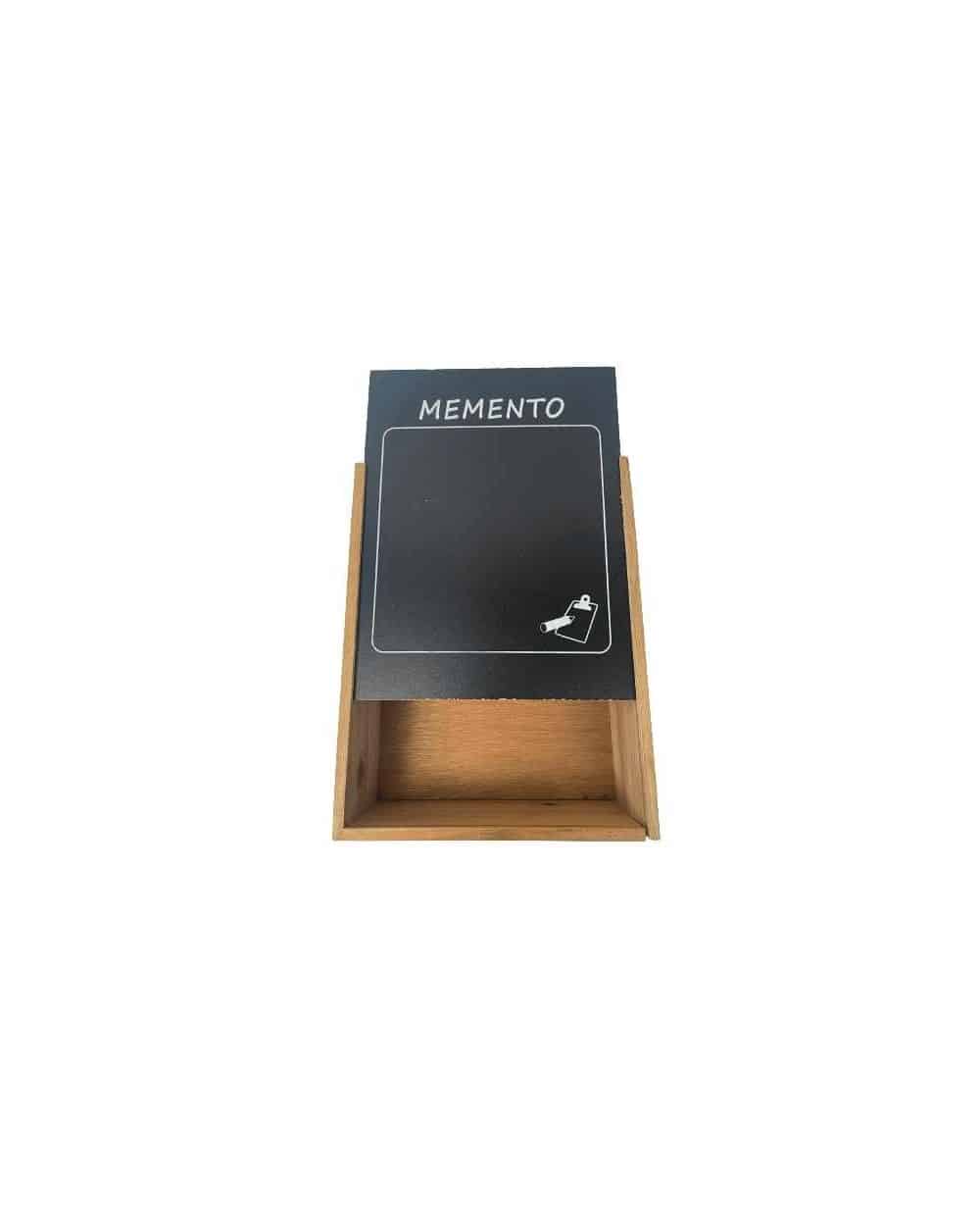 Coffret bois ardoise 3 bouteilles