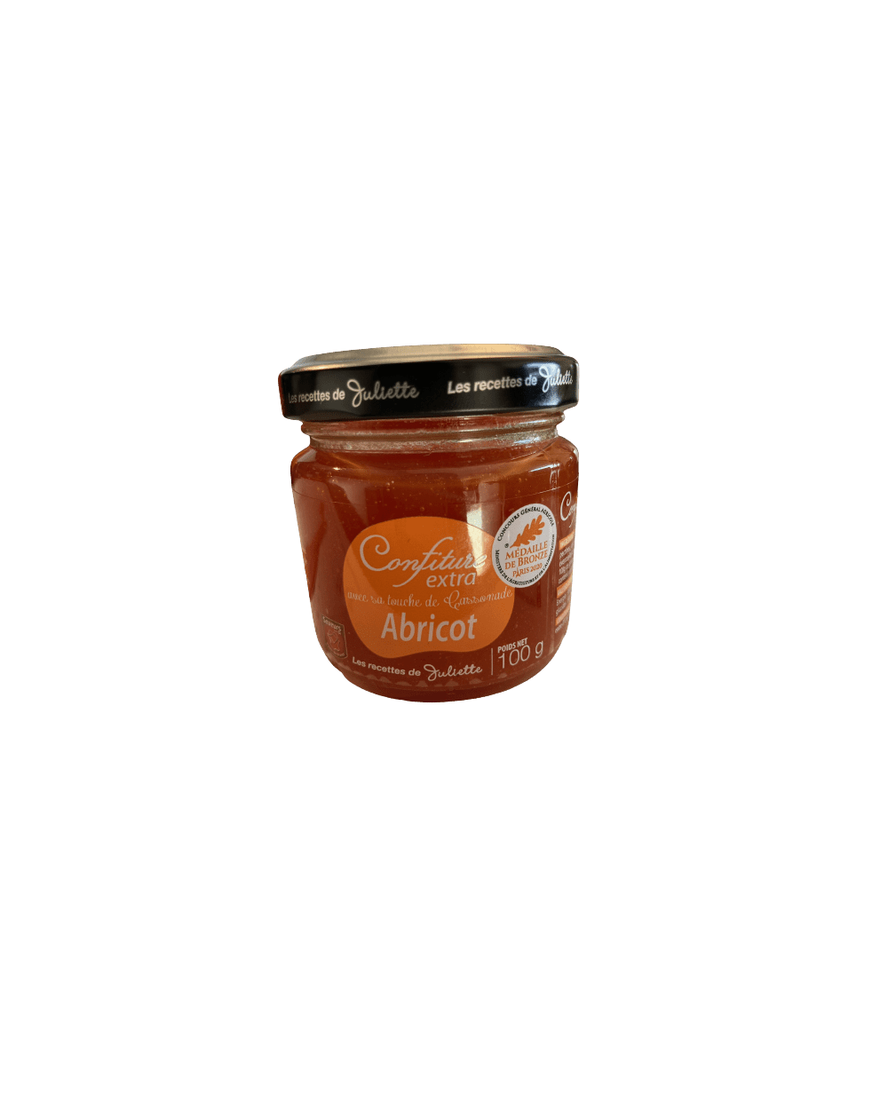 Confiture extra abricot à la Cassonade 100g