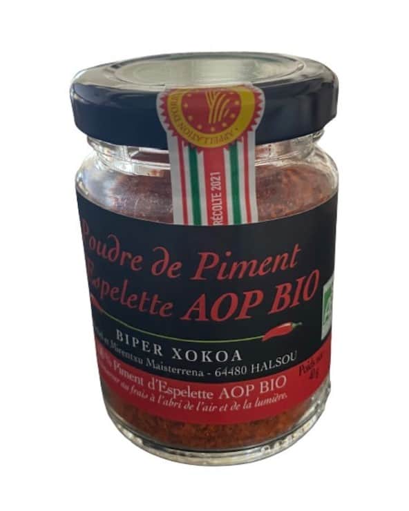 Poudre AOP de piment d'Espelette 40g BIO