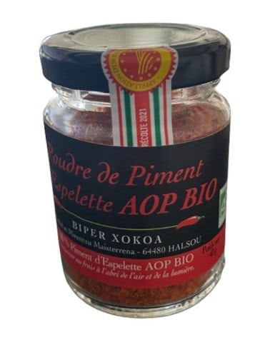 Poudre AOP de piment d'Espelette 40g BIO