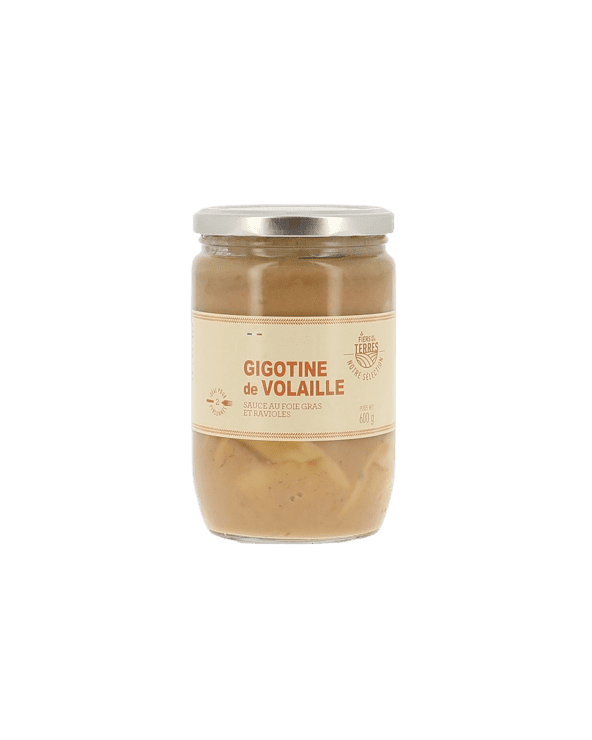 Gigotine de poulet sauce Foie Gras et Ravioles 600g
