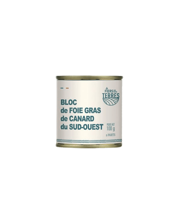 Bloc de foie gras de canard du Sud Ouest 100g TG