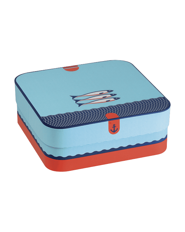 Coffret carton carré décor La Mer