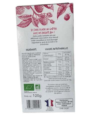 Tartelettes Framboise Bio 125G