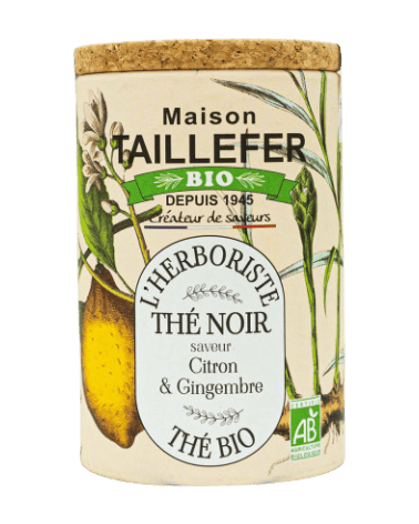 Thé Noir Citron et Gingembre Bio 80g