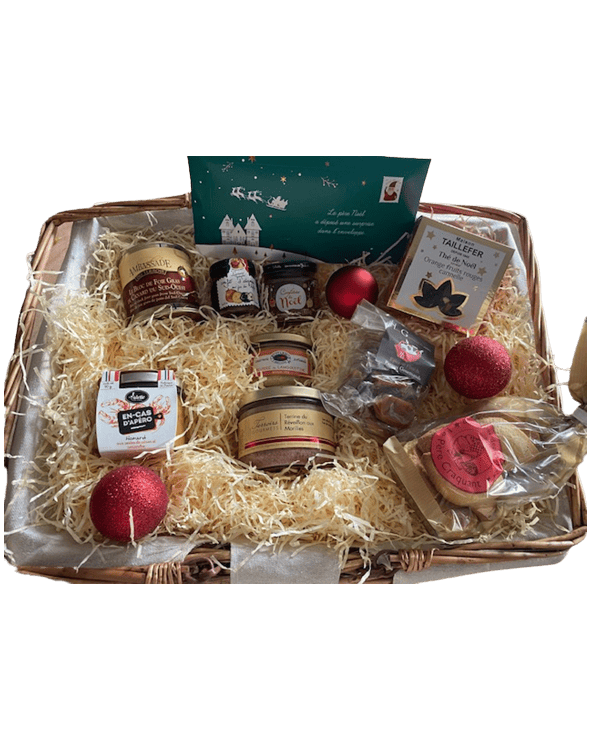 Cadeau gourmand Noël , coffret Panier garni Noël pour entreprise