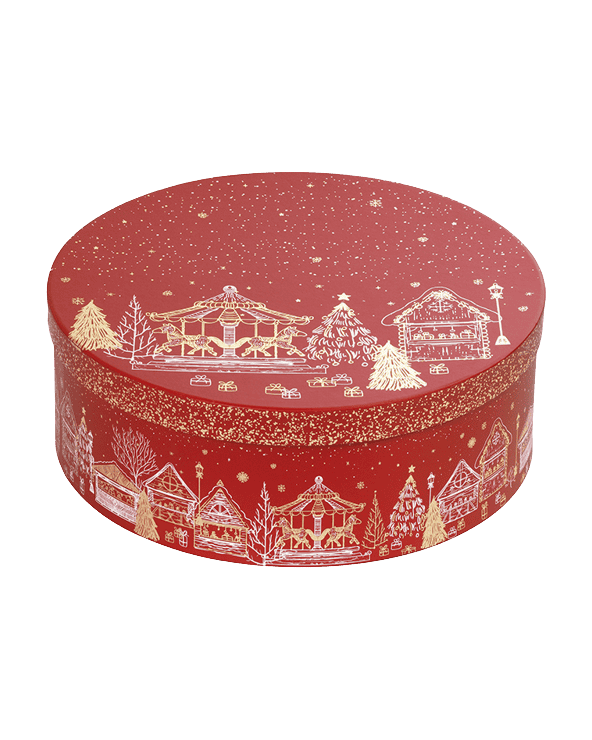 Coffret carton rond Noël Grand Modèle