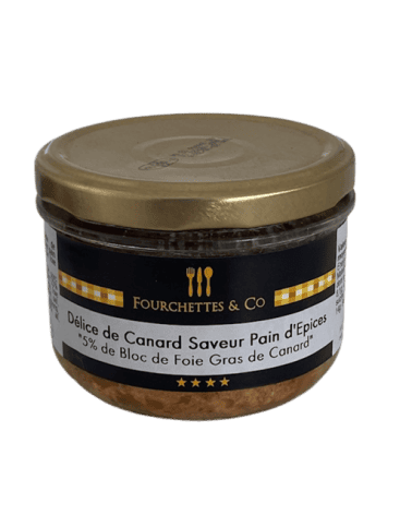 Délice de canard au pain d'épices 5% foie gras de canard 180g