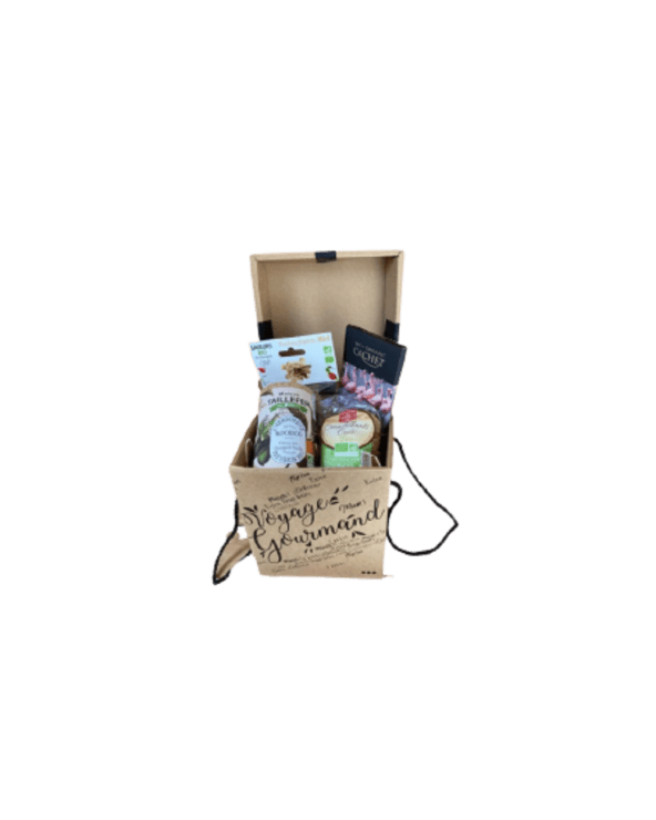 Coffret cadeau panier en bois (5 pièces) - Anniversaire 4 3KG