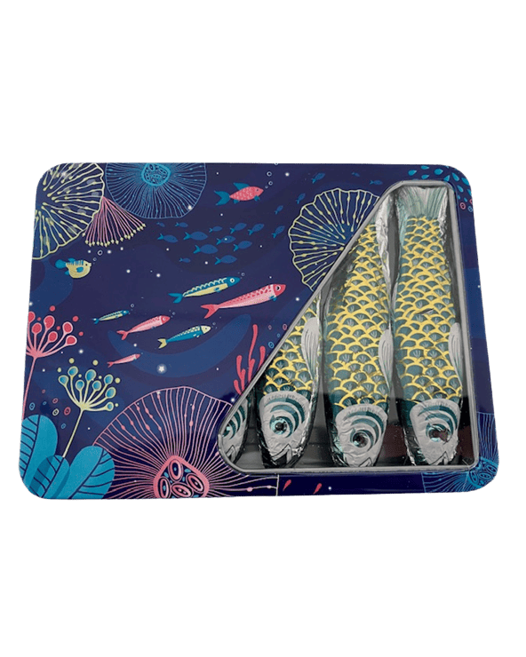 Boîte en fer de 6 sardines en chocolat 60g