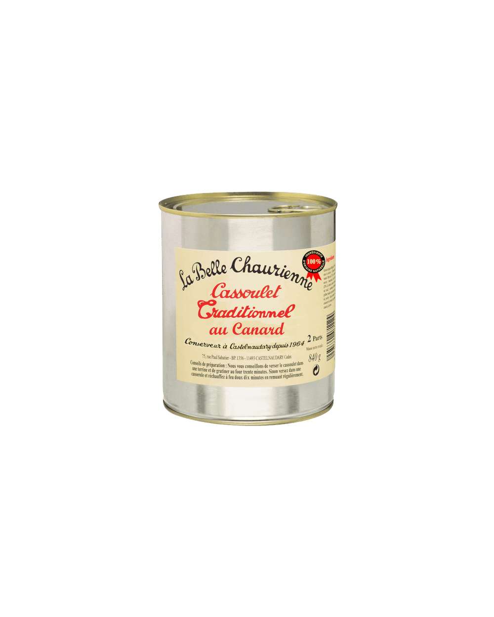 Cassoulet traditionnel de canard 840g