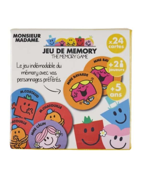 Jeu de Memory Monsieur Madame