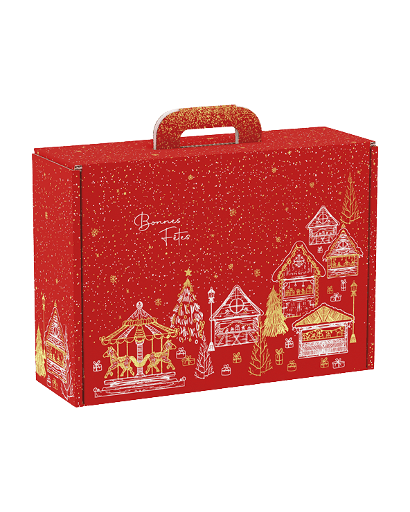 Valisette carton Décor Noël GM