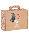 Valisette carton kraft rectangle Cocorico PM