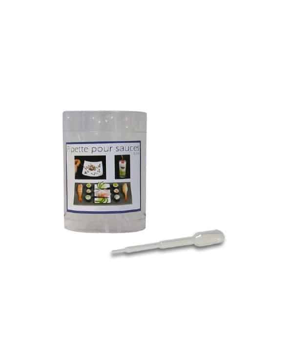 Lot de 25 pipettes pour sauces 8.5cm 0.5ml