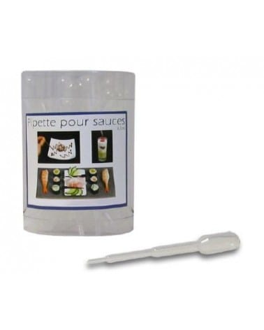 Lot de 25 pipettes pour sauces 8.5cm 0.5ml