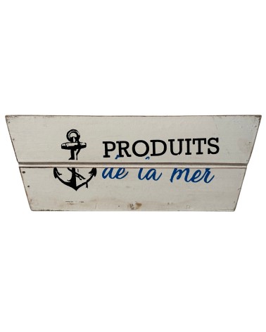 Corbeille en bois blanc produits de la mer