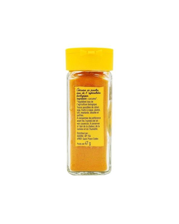 Flacon de Curcuma en poudre BIO 47g DOS