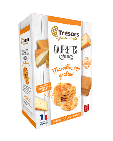 Gaufrettes apéritives maroilles AOP gratiné 60g