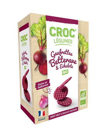 Gaufrettes Croc'Légumes betterave et échalote BIO 40g