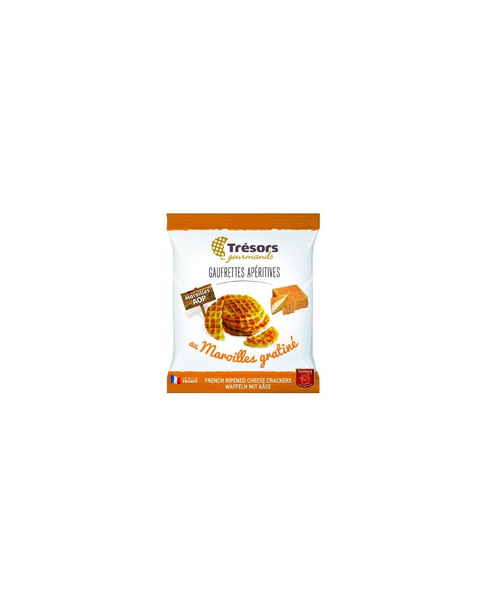 Gaufrettes apéritives maroilles AOP gratiné 10g