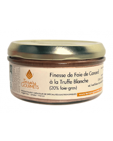 Finesse de Foie de Canard à la Truffe Blanche (20% Foie-Gras) 120g