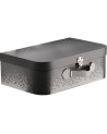 Valise rectangle ombre et lumière gris avec poignée