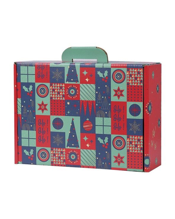Valisette carton mosaïque festive GM
