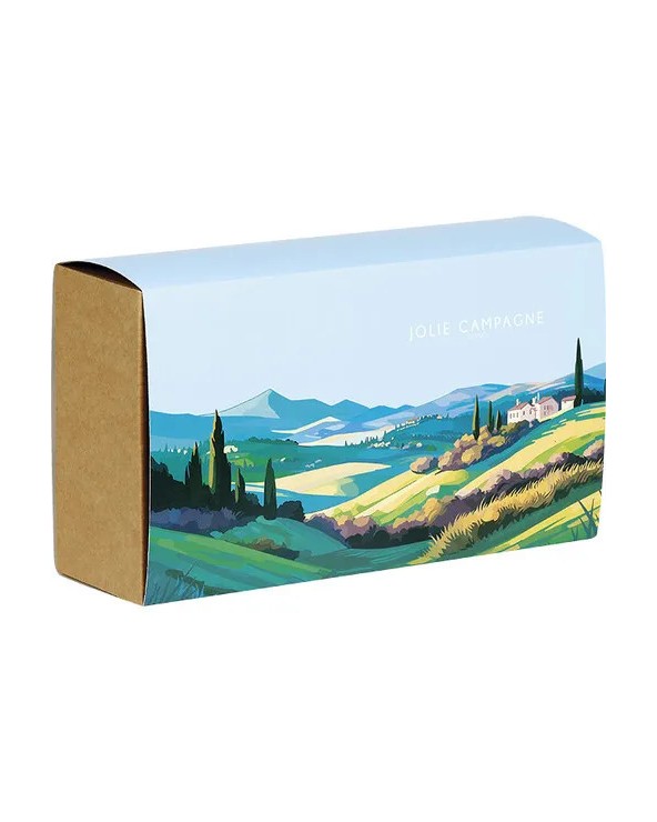 Coffret carton rectangle jolie campagne