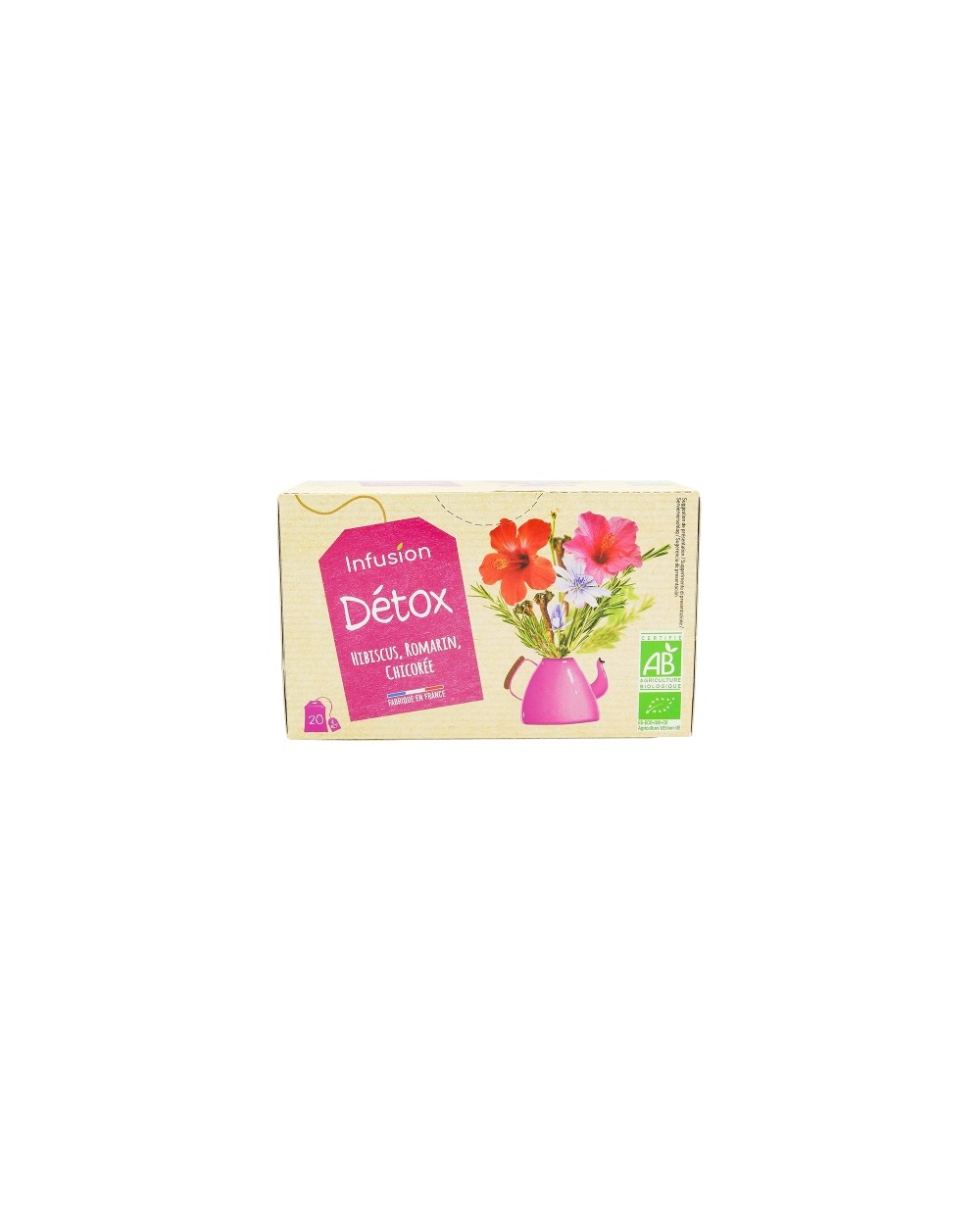 Infusion détox hibiscus, romarin, chicorée Bio