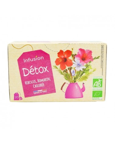 Infusion détox hibiscus, romarin, chicorée Bio