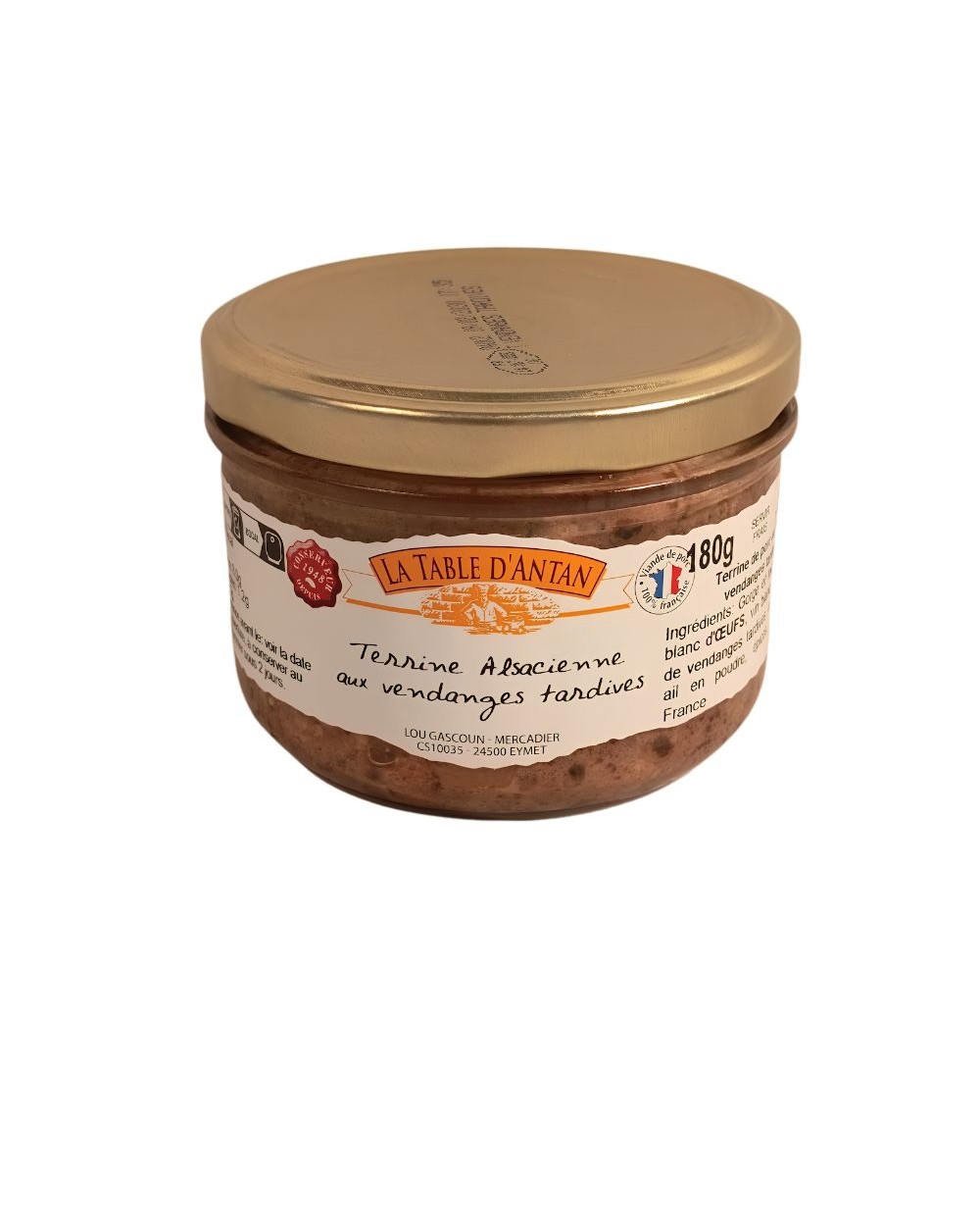 Terrine Alsacienne aux vendanges tardives 180g