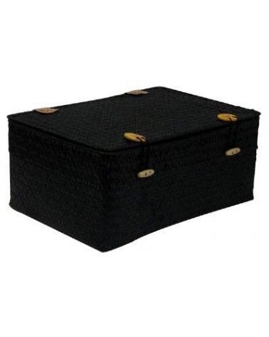 Panier jonc de mer renforcé noir