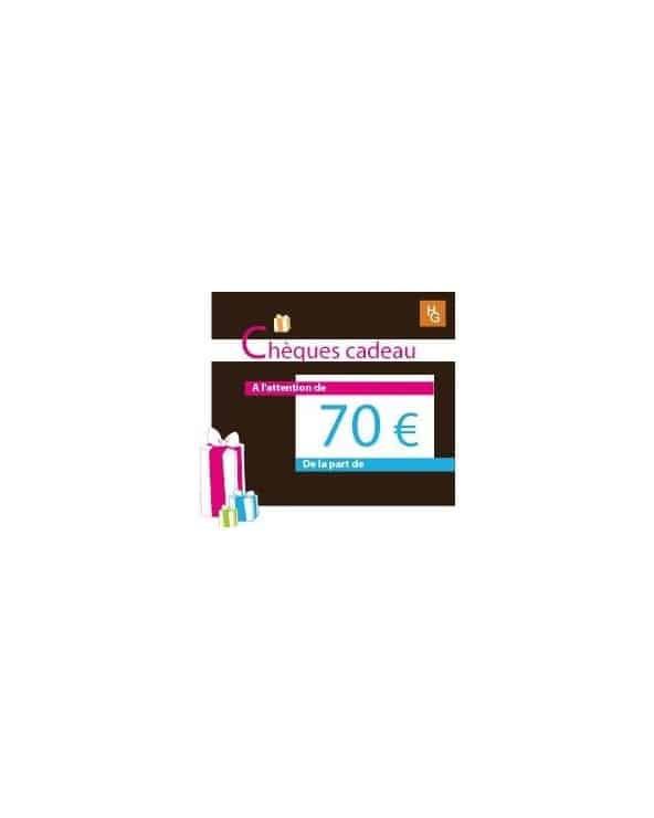 Chèque cadeau 70 euros