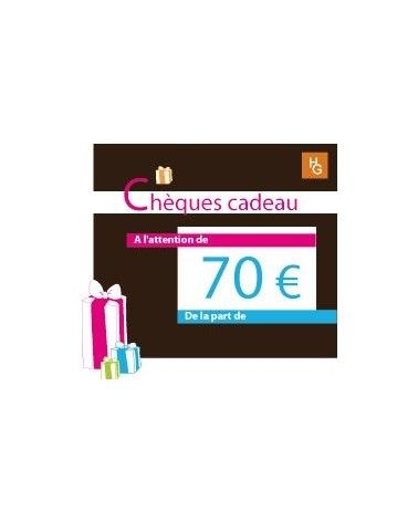 Chèque cadeau 70 euros